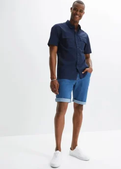 Sale Kurzarmhemd aus reiner Baumwolle Herren Hemden|Basics