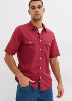 Hot Kurzarmhemd aus reiner Baumwolle Herren Hemden|Basics