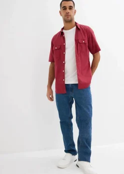 Hot Kurzarmhemd aus reiner Baumwolle Herren Hemden|Basics