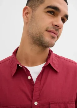 Hot Kurzarmhemd aus reiner Baumwolle Herren Hemden|Basics