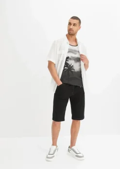 Herren bonprix Hemden|Basics|Kurzarmhemd aus reiner Baumwolle