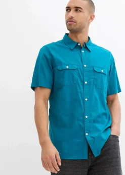 Herren bonprix Hemden|Basics|Kurzarmhemd aus reiner Baumwolle