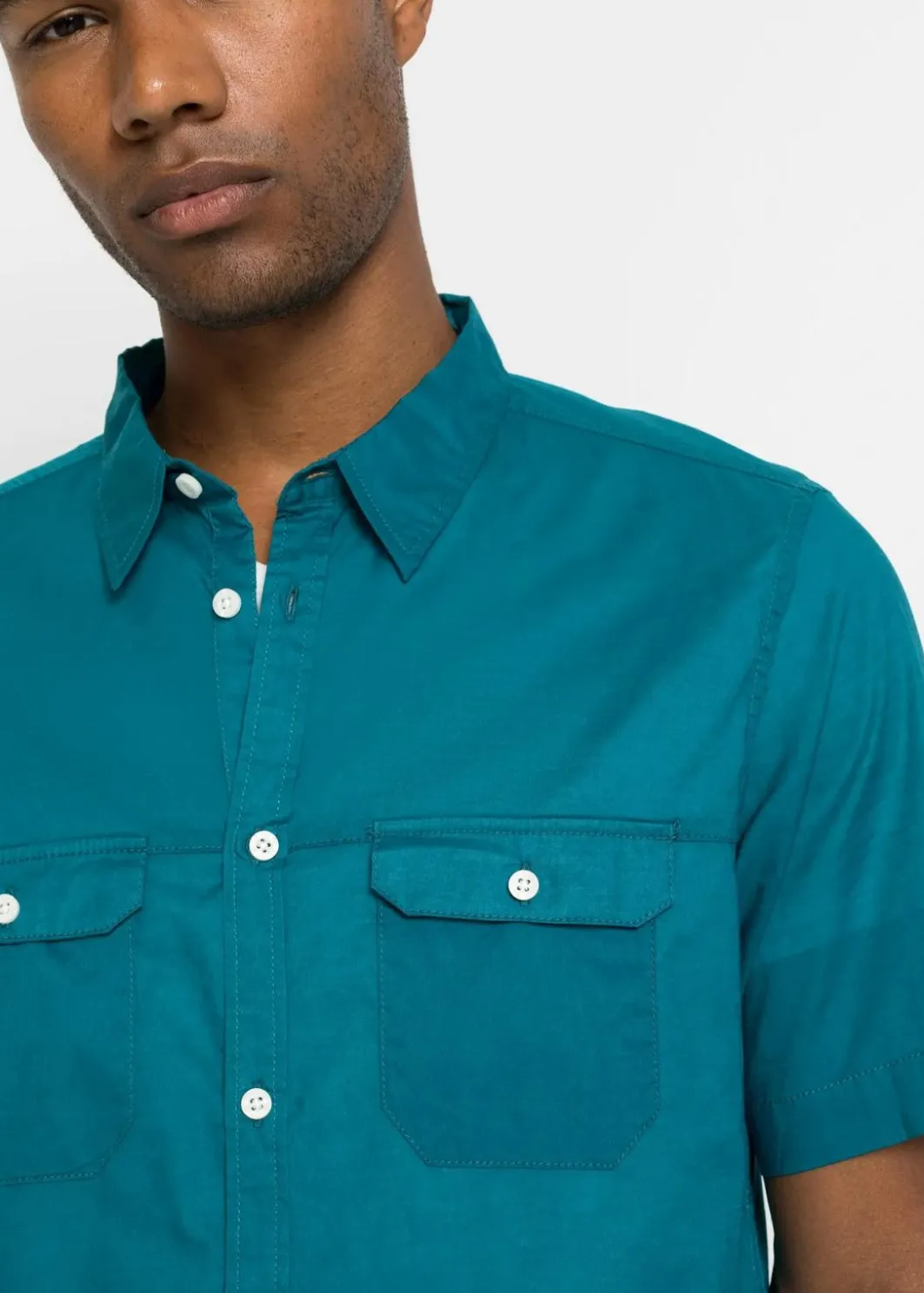 Herren bonprix Hemden|Basics|Kurzarmhemd aus reiner Baumwolle