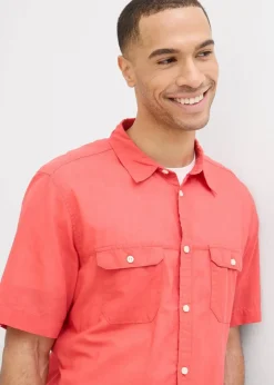 Sale Kurzarmhemd aus reiner Baumwolle Herren Hemden|Basics