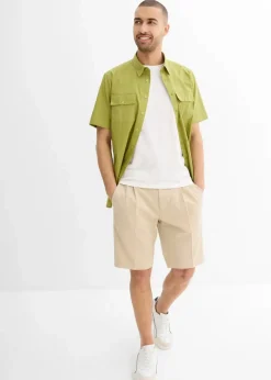 Herren bonprix Hemden|Basics|Kurzarmhemd aus reiner Baumwolle