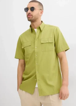 Herren bonprix Hemden|Basics|Kurzarmhemd aus reiner Baumwolle