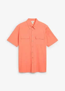 Sale Kurzarmhemd aus reiner Baumwolle Herren Große Größen|Basics