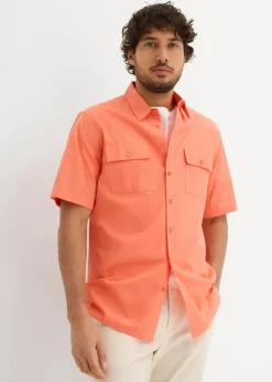 Sale Kurzarmhemd aus reiner Baumwolle Herren Große Größen|Basics