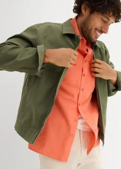 Sale Kurzarmhemd aus reiner Baumwolle Herren Große Größen|Basics