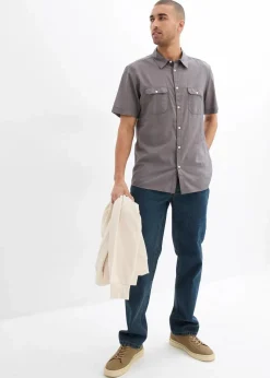 Herren bonprix Hemden|Basics|Kurzarmhemd aus reiner Baumwolle