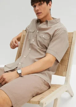 Sale Kurzarmhemd aus reiner Baumwolle Herren Hemden|Basics