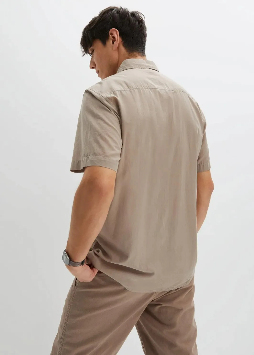 Sale Kurzarmhemd aus reiner Baumwolle Herren Hemden|Basics