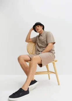 Sale Kurzarmhemd aus reiner Baumwolle Herren Hemden|Basics
