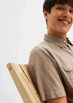 Sale Kurzarmhemd aus reiner Baumwolle Herren Hemden|Basics