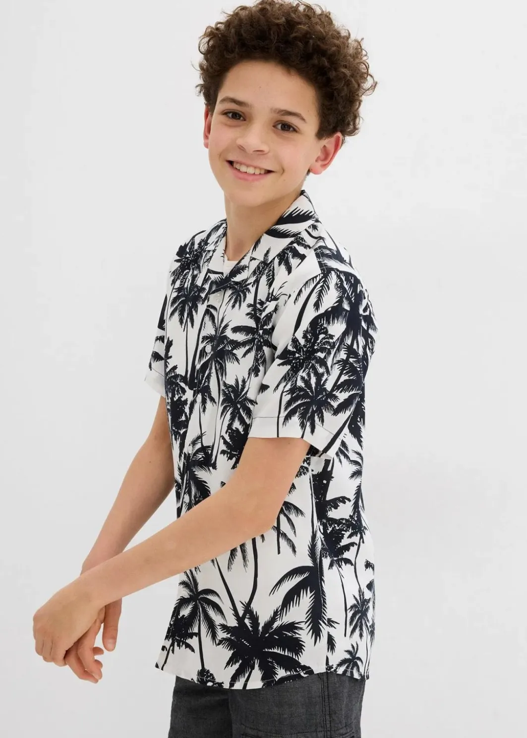 Kinder bonprix Jungen 9-16 Jahre·Anzüge & Hemden|Kurzarmhemd aus softer Viskose
