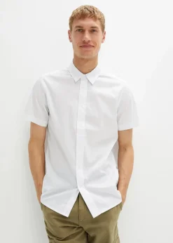 Sale Kurzarmhemd mit Stretch-Anteil, Slim Fit Herren Große Größen|Hemden