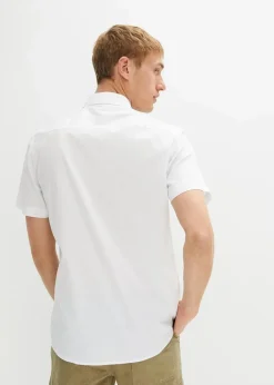Sale Kurzarmhemd mit Stretch-Anteil, Slim Fit Herren Große Größen|Hemden