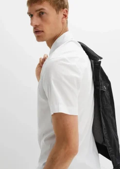 Sale Kurzarmhemd mit Stretch-Anteil, Slim Fit Herren Große Größen|Hemden