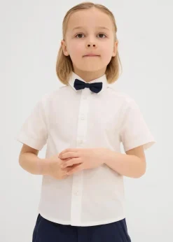 New Kurzarmhemd und Fliege aus reiner Baumwolle (2-tlg.Set) Kinder Jungen 2-8 Jahre·Anzüge & Hemden