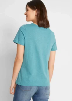 Online Kurzarmshirt mit Katzen-Druck Damen Shirts & Tops|Nachhaltigere Materialien