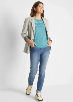 Online Kurzarmshirt mit Katzen-Druck Damen Shirts & Tops|Nachhaltigere Materialien