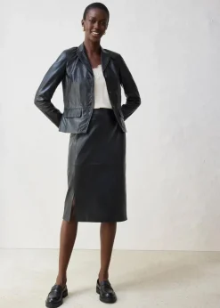 Best Kurzblazer aus Lammnappa Damen Bekleidung·Basics|Blazer
