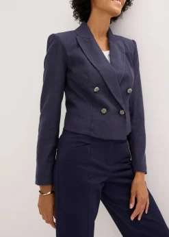 Damen bonprix Bekleidung·Basics|Blazer|Kurzblazer mit markanten Schultern