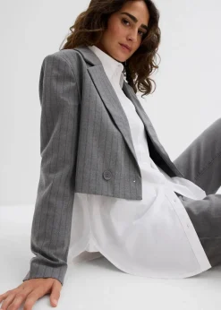 Online Kurzblazer mit Reverskragen Damen Bekleidung·Basics|Nachhaltigere Materialien