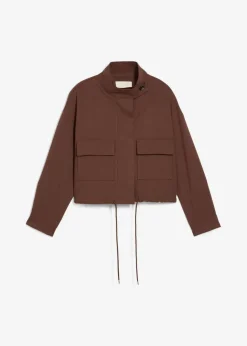 Sale Kurze Übergangsjacke aus Viskose-Mix Damen Bekleidung·Hosen|Zweiteiler & Sets