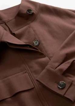 Sale Kurze Übergangsjacke aus Viskose-Mix Damen Bekleidung·Hosen|Zweiteiler & Sets