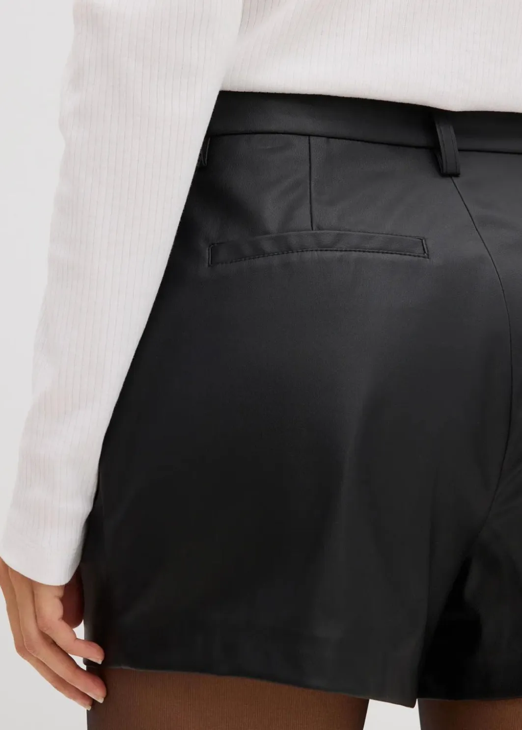 Best Kurze Lederimitat-Shorts Damen Shorts|Hosen