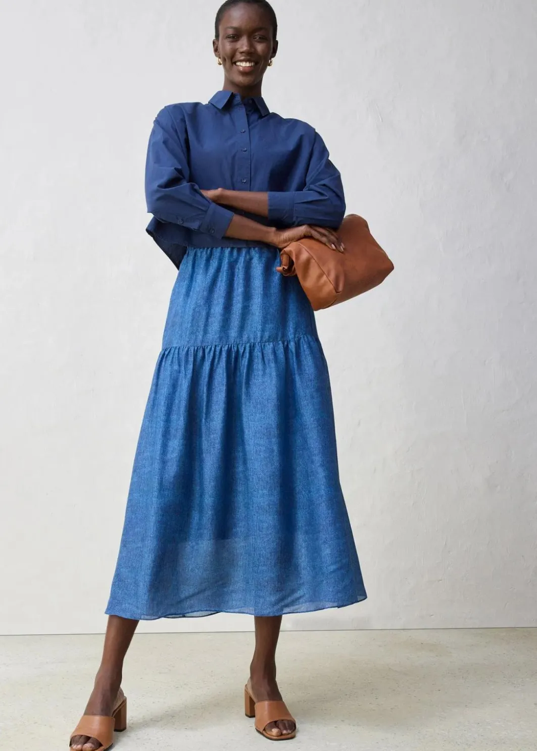 Damen bonprix Blusen & Tuniken|Bekleidung·Jacken & Mäntel|Kurze Oversize Bluse mit Seidenanteil