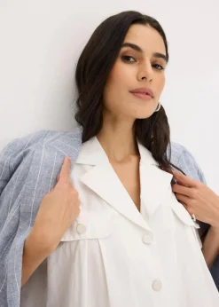 Sale Kurze Popeline - Kurzarmbluse aus Baumwolle Damen Blusen & Tuniken|Bekleidung·Jacken & Mäntel