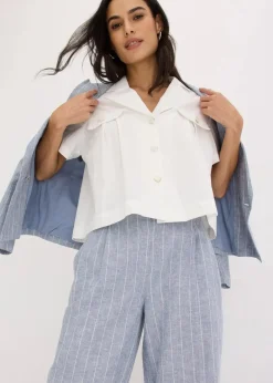 Sale Kurze Popeline - Kurzarmbluse aus Baumwolle Damen Blusen & Tuniken|Bekleidung·Jacken & Mäntel