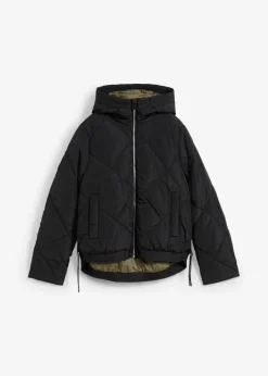 Damen bonprix Jacken & Mäntel|Bekleidung·Hosen|Kurze Steppjacke mit Futter in Kontrastfarbe