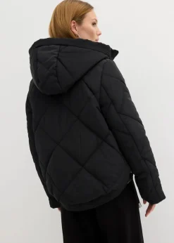 Damen bonprix Jacken & Mäntel|Bekleidung·Hosen|Kurze Steppjacke mit Futter in Kontrastfarbe