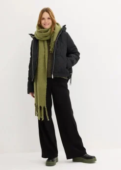 Damen bonprix Jacken & Mäntel|Bekleidung·Hosen|Kurze Steppjacke mit Futter in Kontrastfarbe