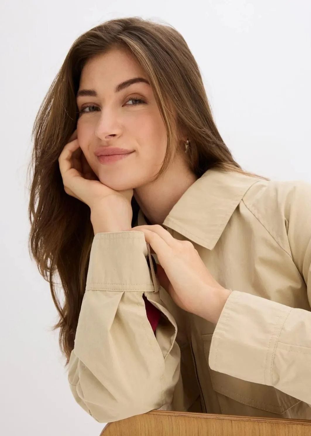 Damen bonprix Bekleidung·Hosen|Jacken & Mäntel|Kurze Trenchjacke