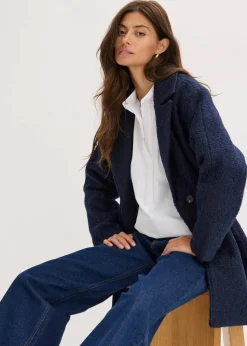Damen bonprix Jacken & Mäntel|Bekleidung·Hosen|Kurzer Bouclé-Mantel, oversized