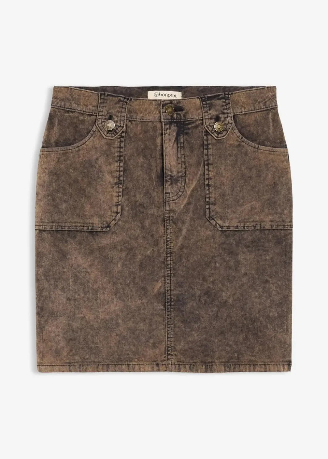 Hot Kurzer Cordrock in Washed-Optik Damen Nachhaltigere Materialien|Röcke