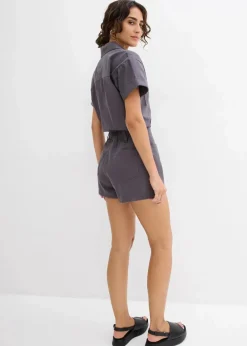 Online Kurzer Overall aus reiner Baumwolle Damen Jumpsuits