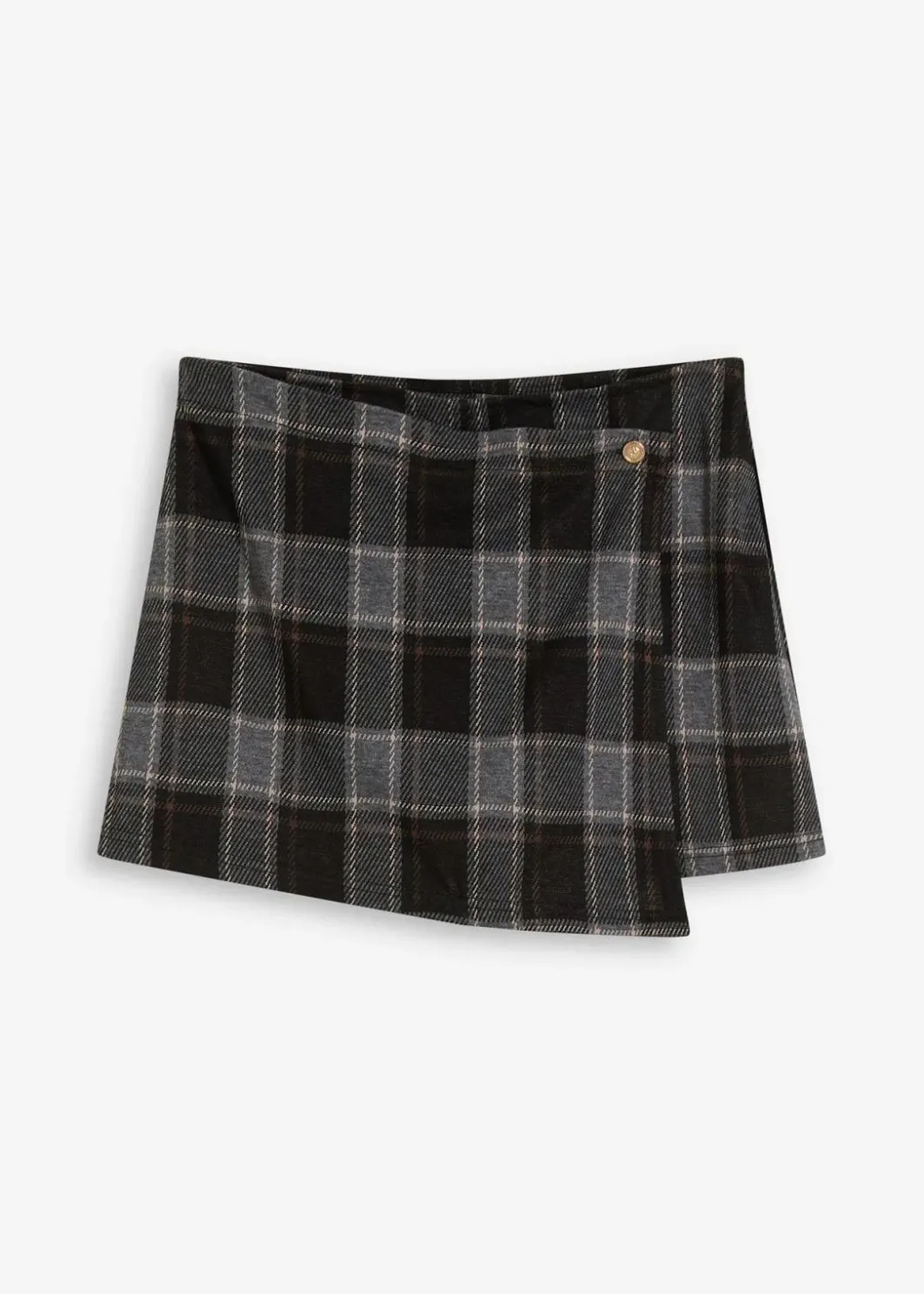 Damen bonprix Hosen|Shorts|Kurzer Skort mit Schmuck-Knopf