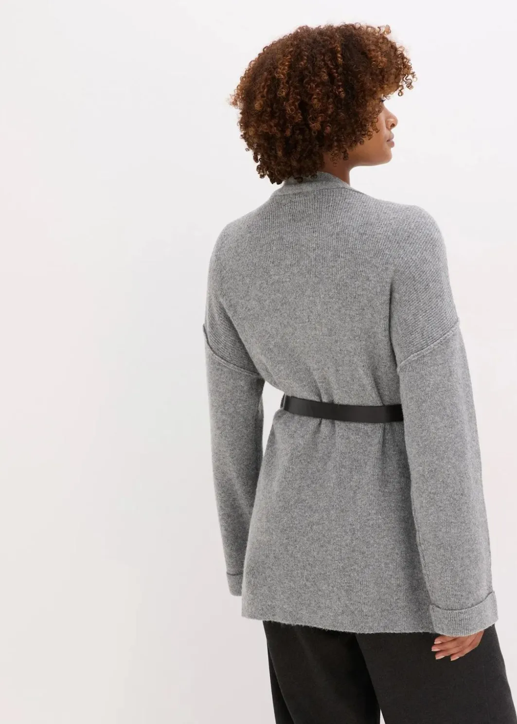 New Kurzer Strick-Mantel mit Gürtel Damen Bekleidung·Umstandsmode|Bekleidung·Jeans