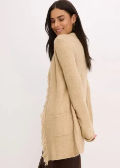 Damen bonprix Bekleidung·Umstandsmode|Bekleidung·Jeans|Kurzer Strickmantel mit Pailetten und Glanzgarn