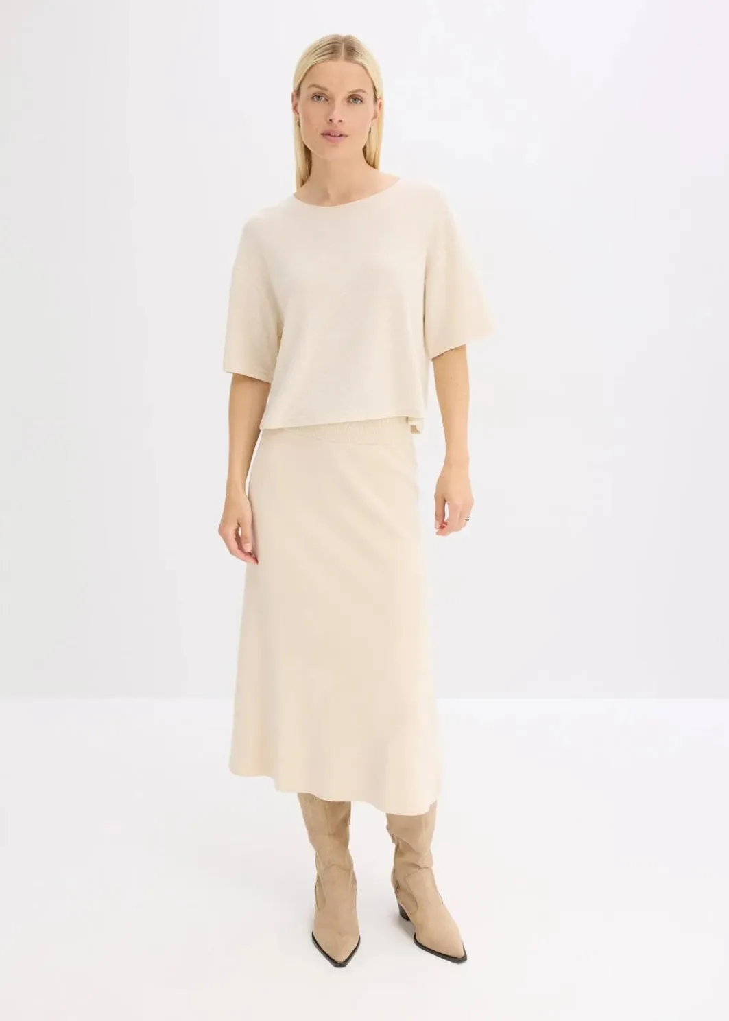 Damen bonprix Shirts & Tops|Zweiteiler & Sets|Kurzes Boxy-Shirt