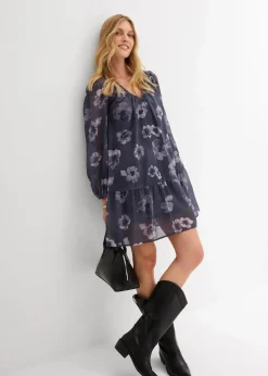 Kurzes Chiffonkleid Damen Bekleidung·Pullover & Strickjacken|Kleider