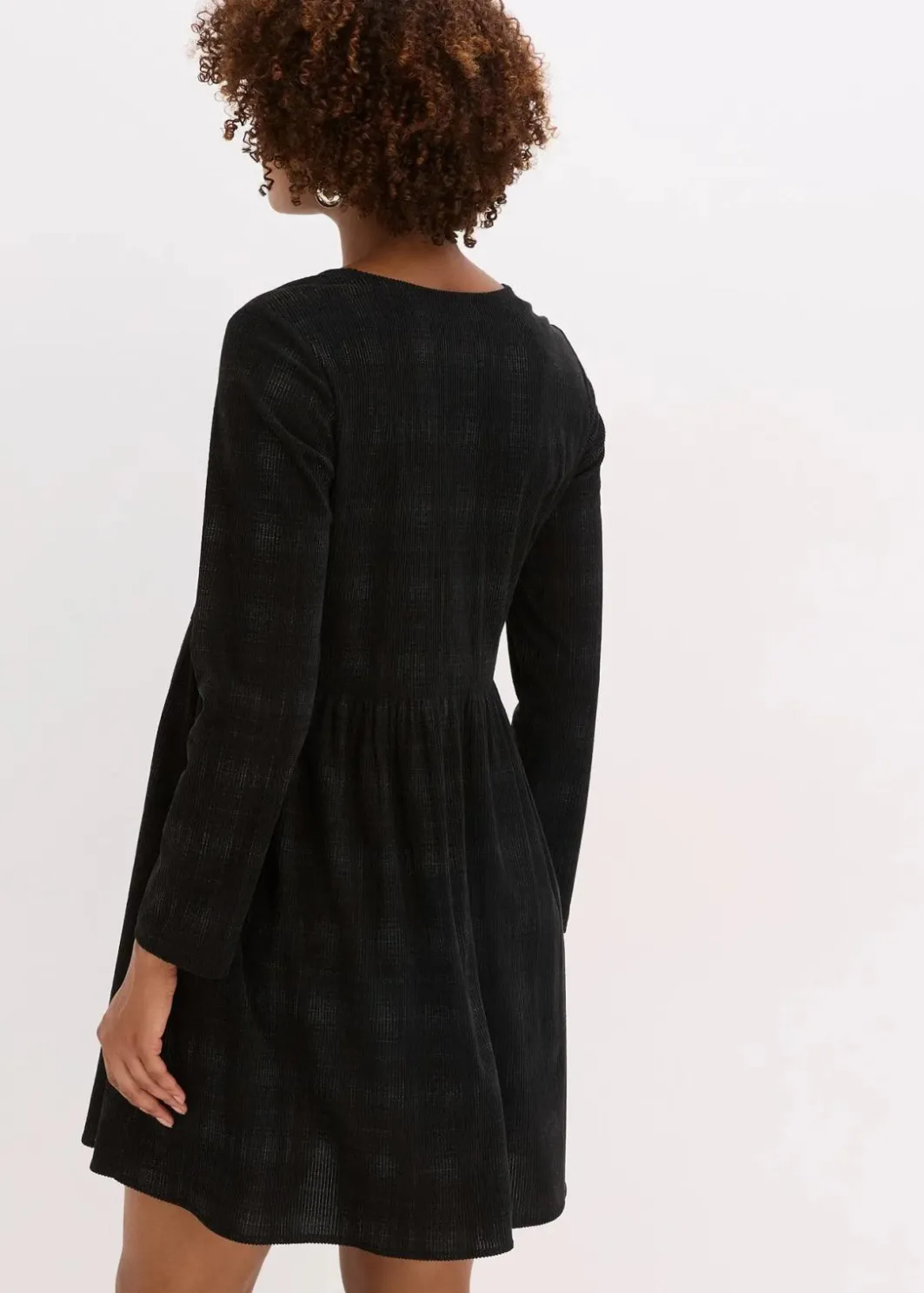 Damen bonprix Kleider|Kurzes Cord-Kleid mit Karomuster