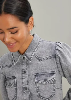 Kurzes Jeanskleid Damen Kleider|Bekleidung·Pullover & Strickjacken