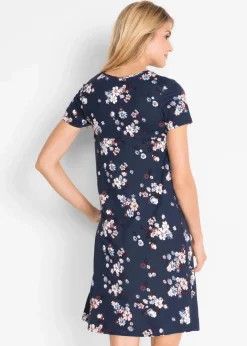 Hot Kurzes Jerseykleid aus softem Viskose-Mix Damen Bekleidung·Pullover & Strickjacken|Kleider