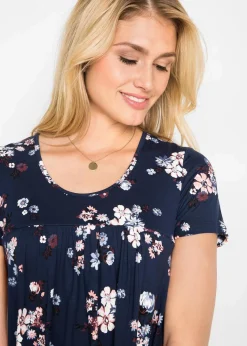 Hot Kurzes Jerseykleid aus softem Viskose-Mix Damen Bekleidung·Pullover & Strickjacken|Kleider